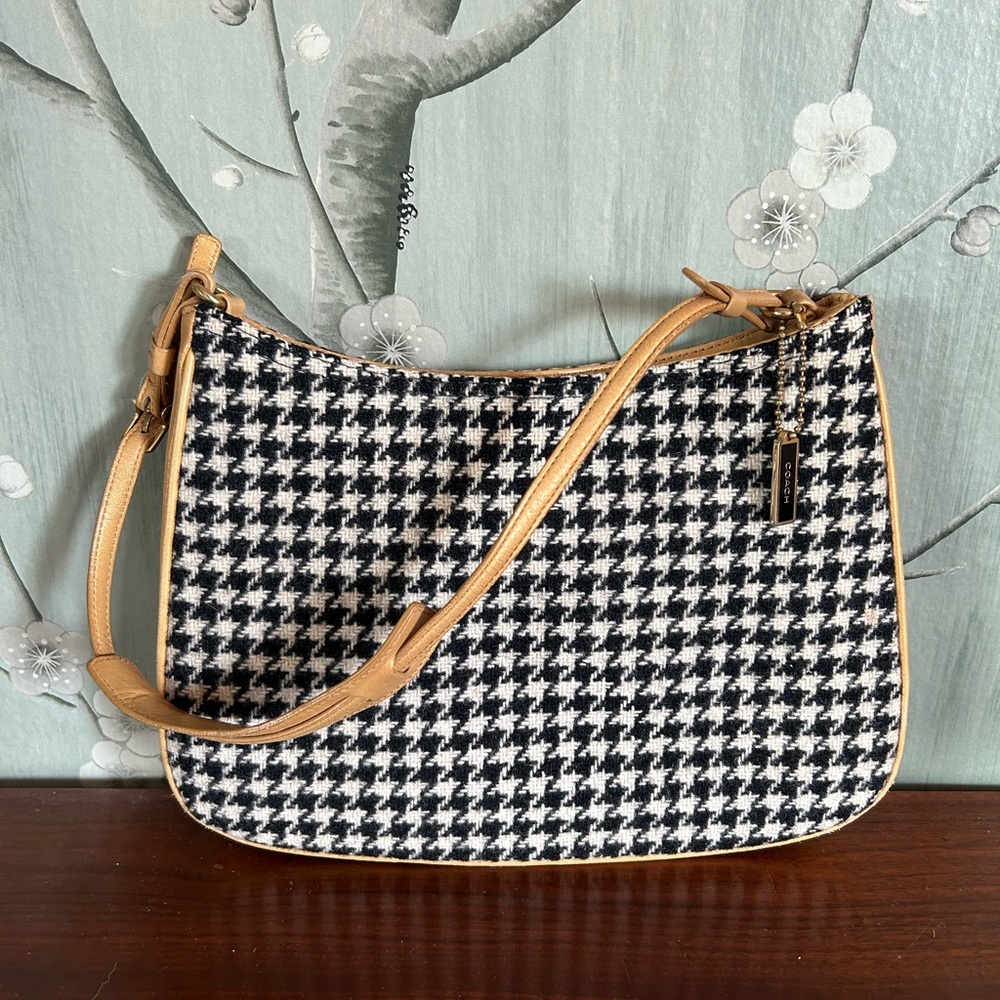 Coach Houndstooth Shoulder Bag